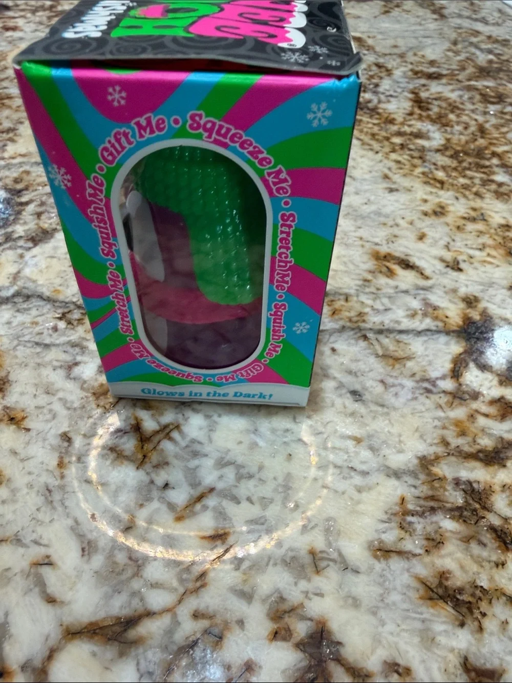 Authentic Needoh Polar Glow Penguin - Green & Pink Kids Squishy Toy